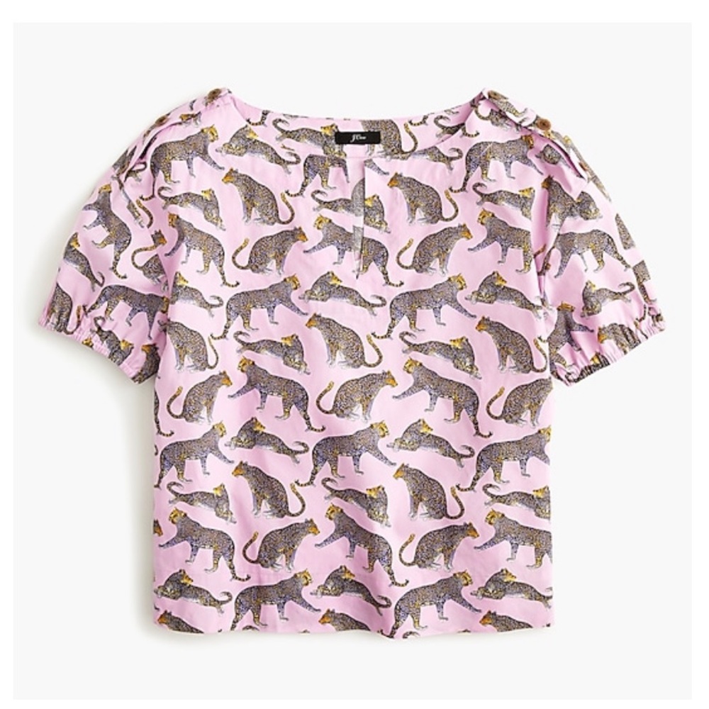 JCREW LEOPARD TOP SZ M - Picture 4 of 9